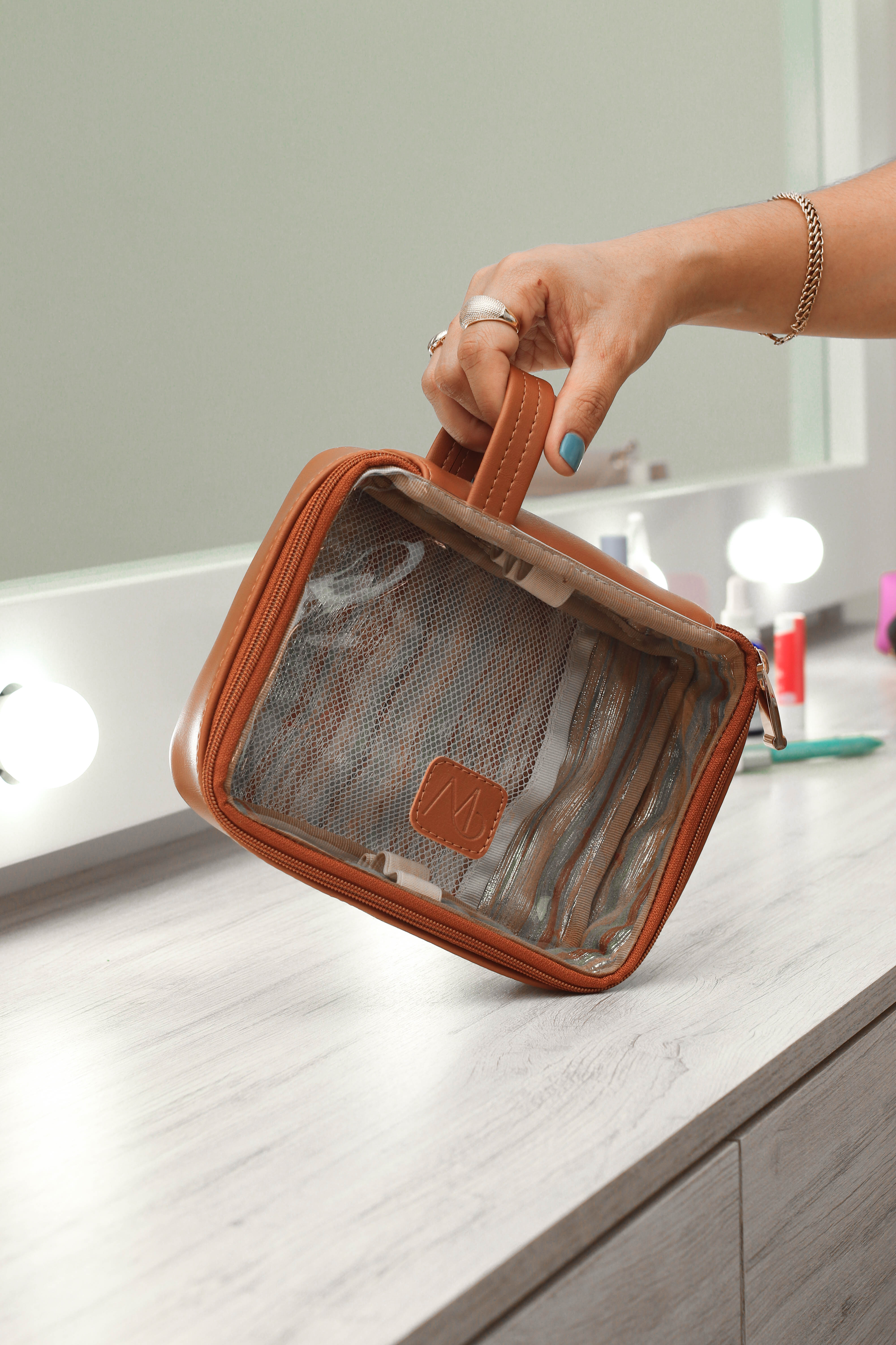 Organizador de maquillaje en acetato